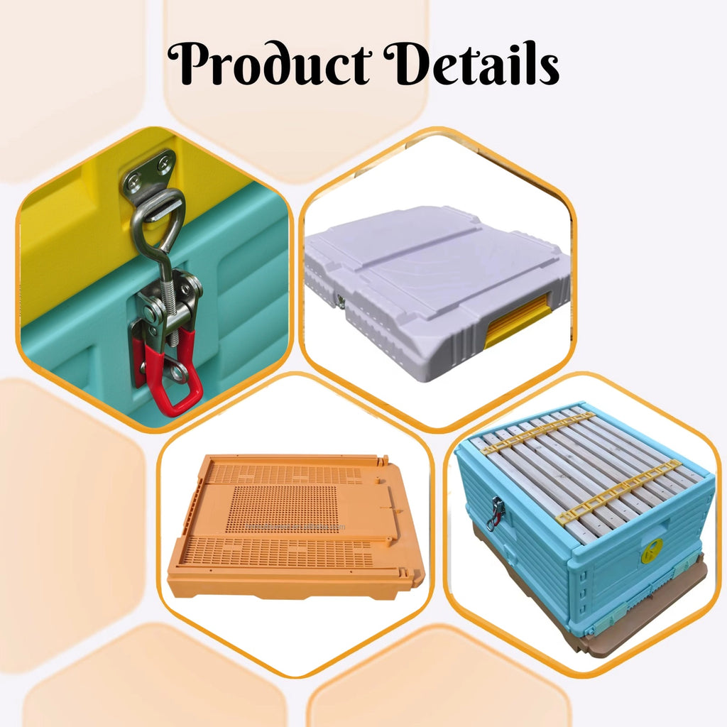 ApiaryPro Insulated Plastic Bee Hive – Durable HDPE Beekeeping Box | Weatherproof, Thermal Protection & Easy Assembly for Backyard and Professional Beekeepers